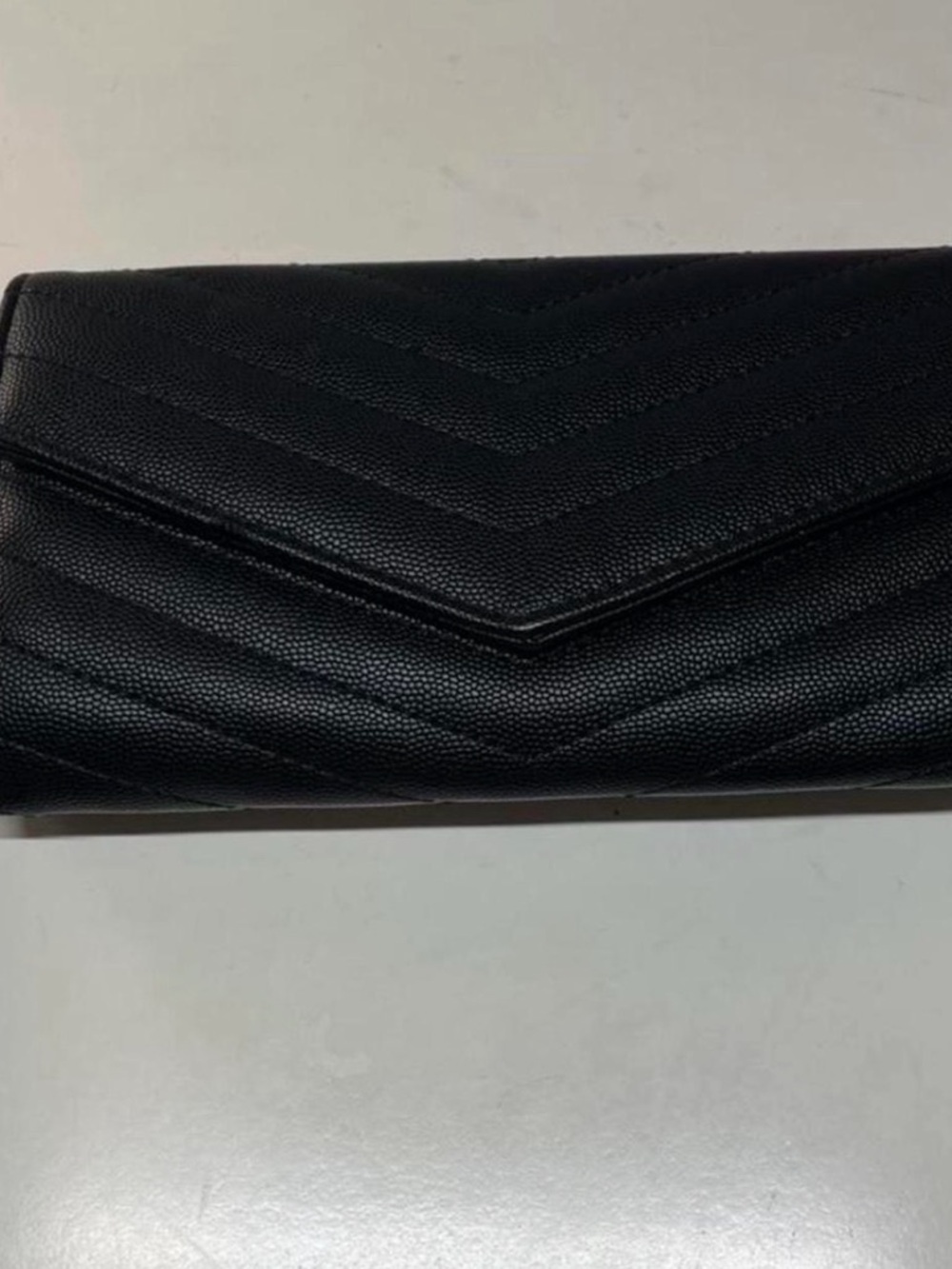 Guess Black Quilted Envelope Clutch Wallet